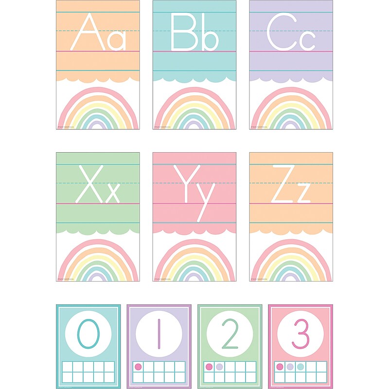 Teacher Created Resources Pastel Pop Alphabet Bulletin Board Set, 37/Set (TCR8409) image 1