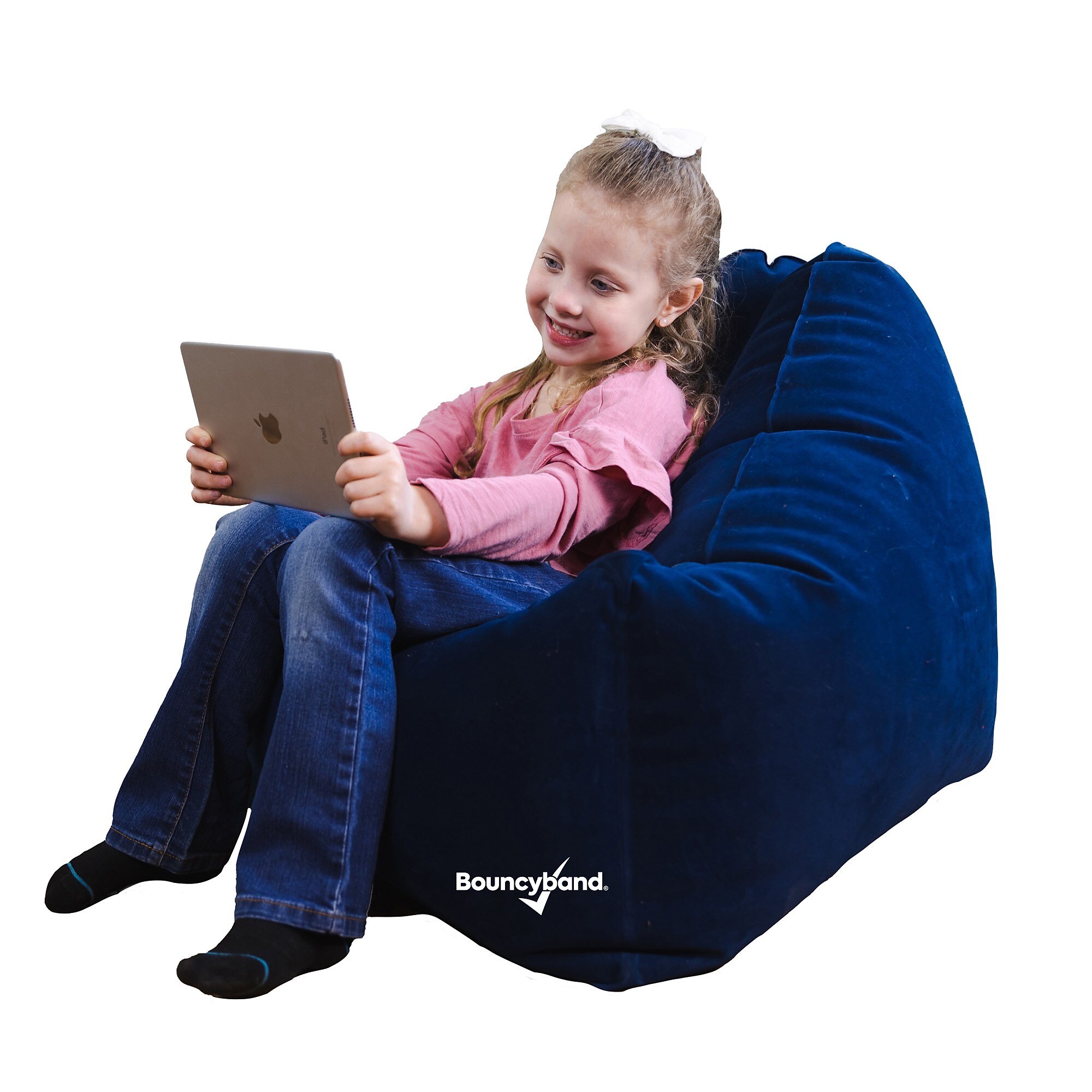 Bouncyband Comfy Cozy Peapod Inflatable Chair for Kids (BBAPDCHBU) Sansujyuku sansujyuku.com