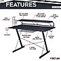 Techni Sport Carbon Computer Gaming Desk with Shelving, Black (RTA-TS200-BK)~#|#~sp21518952_sc7