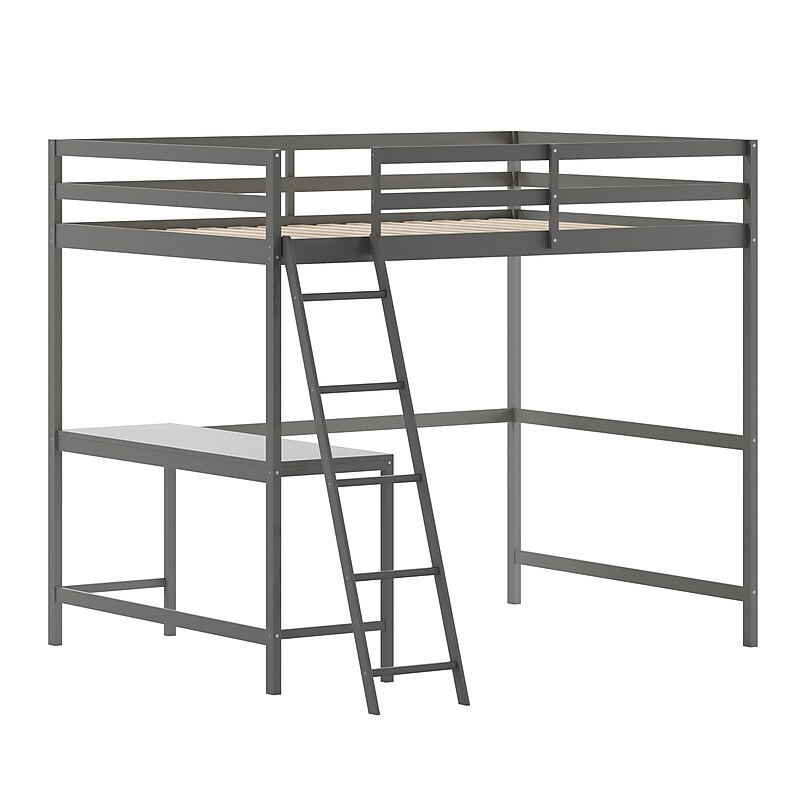 Flash Furniture Riley Loft Bed Frame with Desk, Full (MHLBD5LGYF) image 1