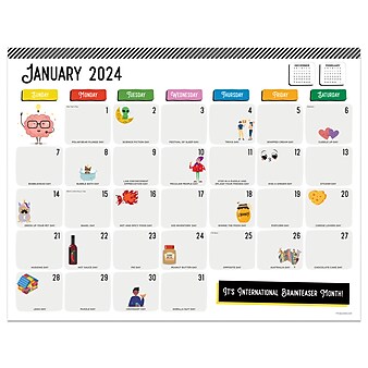 2024 TF Publishing 17" x 22" Every Day's A Holiday Large Desk Pad Monthly Blotter Calendar (24-8200)