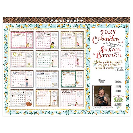 2024 TF Publishing 17" x 22" Susan Branch Large Desk Pad Monthly