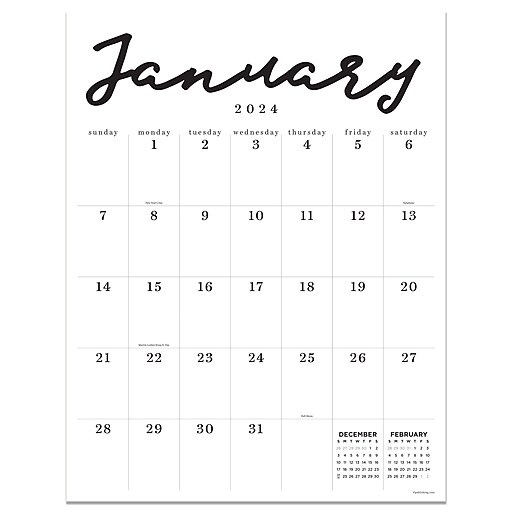 2024 TF Publishing 22" x 17" Large Art Poster Wall Calendar (24-8214) |  Staples