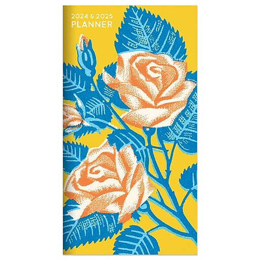 20242025 TF Publishing 6.5" x 3.5" Vintage Rose Small Monthly Pocket