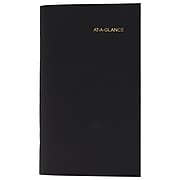 Undated AT-A-GLANCE 3.5" x 6" Faux Leather Web Address Book/Password Keeper, Black (8050005)