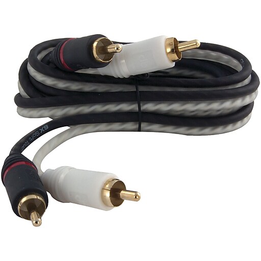 DB Link Strandworx SX6 6' RCA Cable, Black/White Staples