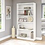 Bush Furniture Universal 72"H 5-Shelf Bookcase with Adjustable Shelves, Pure White (WL12417)~#|#~sp21568610_sc7