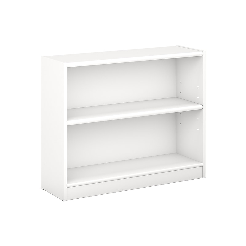 Bush Furniture Universal 2-Shelf Bookcase, Pure White (WL12413) image 1