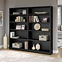 Bush Furniture Universal Tall 5 Shelf 72"H Bookcase, Classic Black, Set of 2 (UB003BL)~#|#~sp21569034_sc7