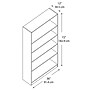 Bush Furniture Universal Tall 5 Shelf 72"H Bookcase, Classic Black, Set of 2 (UB003BL)~#|#~sp21569035_sc7