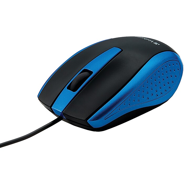 Verbatim Corded Notebook Optical 99743 Mouse, Blue | Staples
