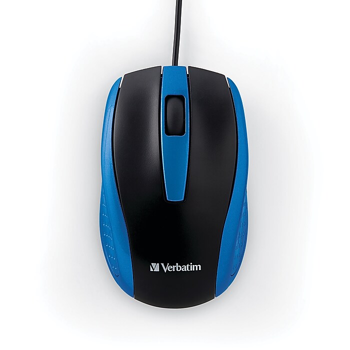 Verbatim Corded Notebook Optical 99743 Mouse, Blue | Staples