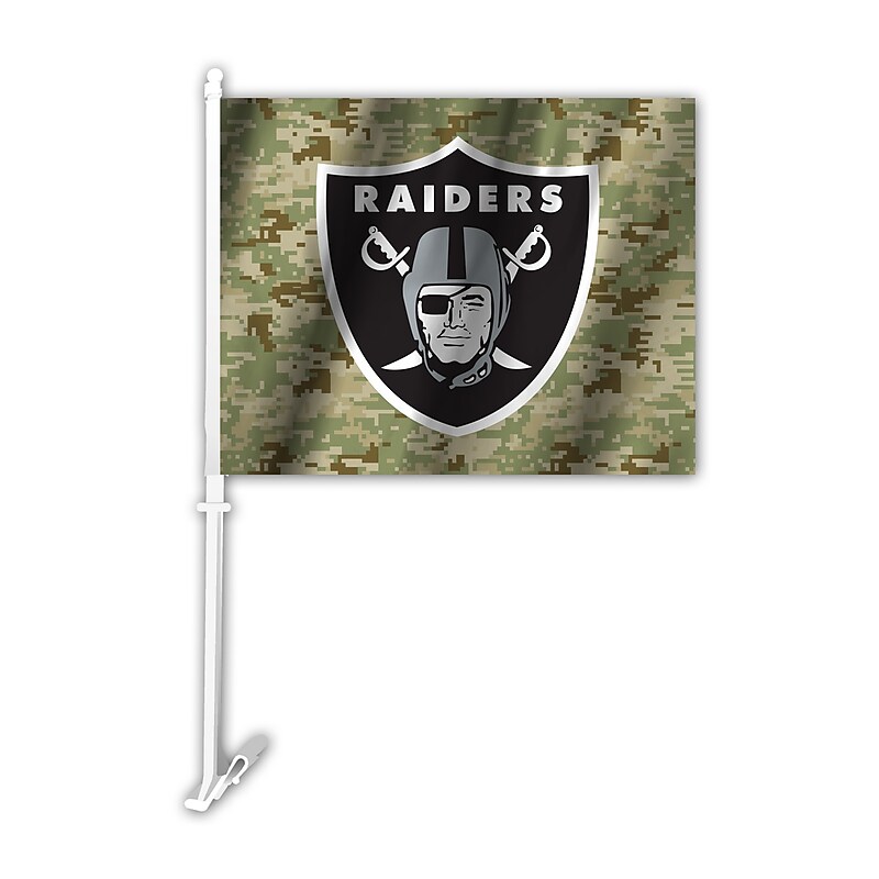 NFL Oakland Raiders Camo Car Flag (023245991049) image 1