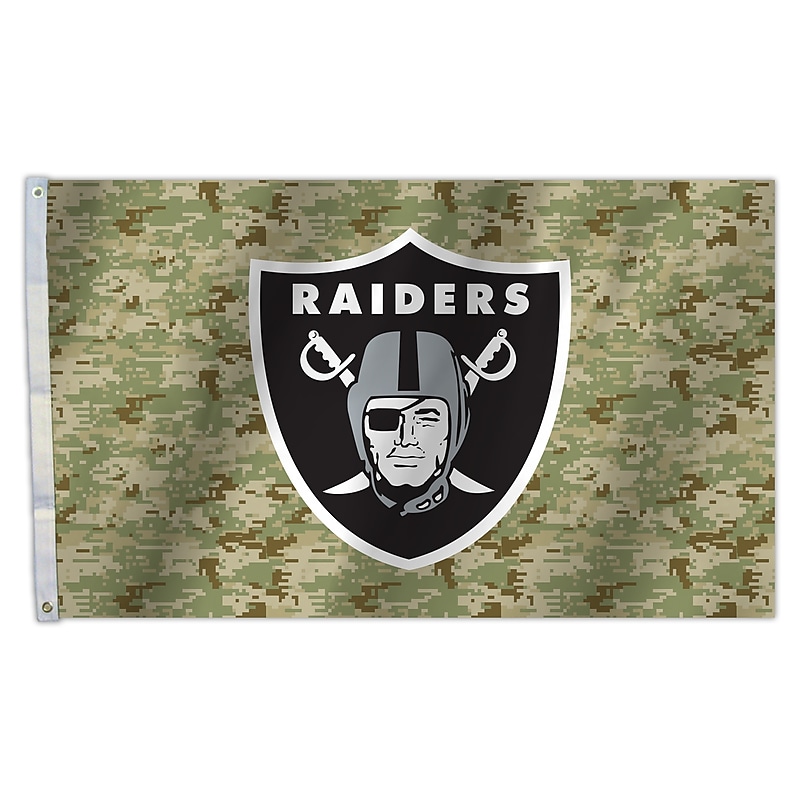 NFL Oakland Raiders Camo 3X5 Flag (023245950046) image 1