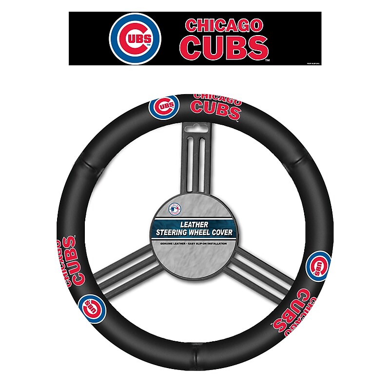 MLB Chicago Cubs Leather Steering Wheel Cover (023245681162) image 1