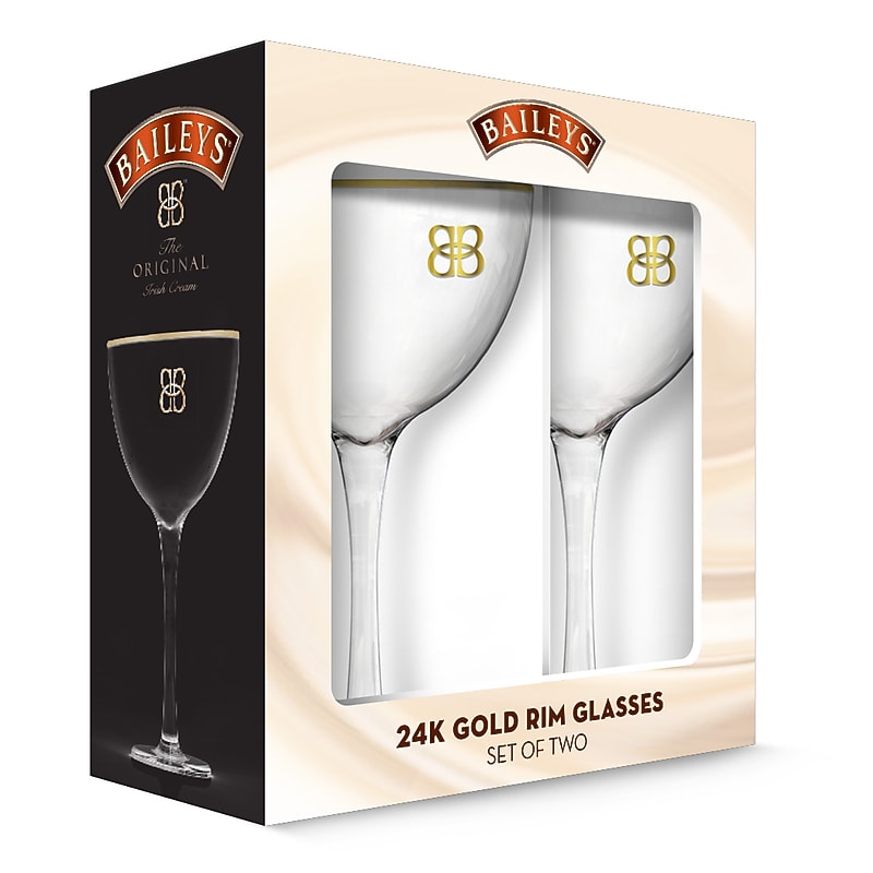 Bailey's Stemware with Gold Rims, 2 Pack (190443001440) image 1