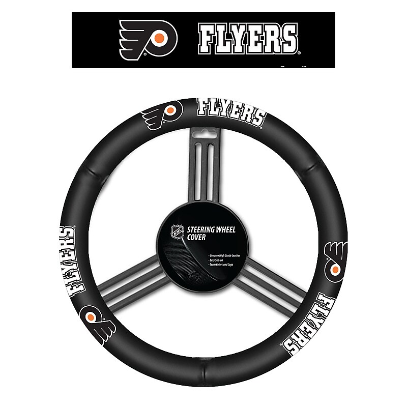 NHL Philadelphia Flyers Leather Steering Wheel Cover (023245881050) image 1