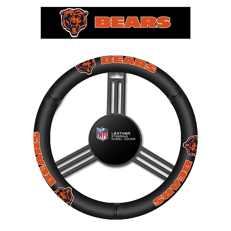 NFL Chicago Bears Leather Steering Wheel Cover (023245981019) image 1