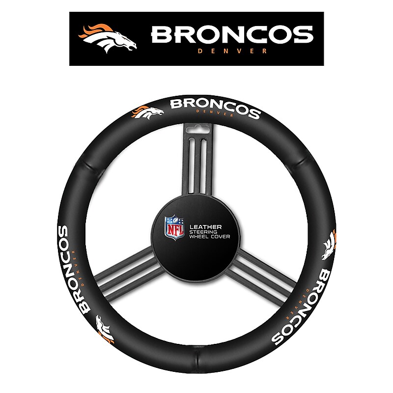 NFL Denver Broncos Leather Steering Wheel Cover (023245981323) image 1