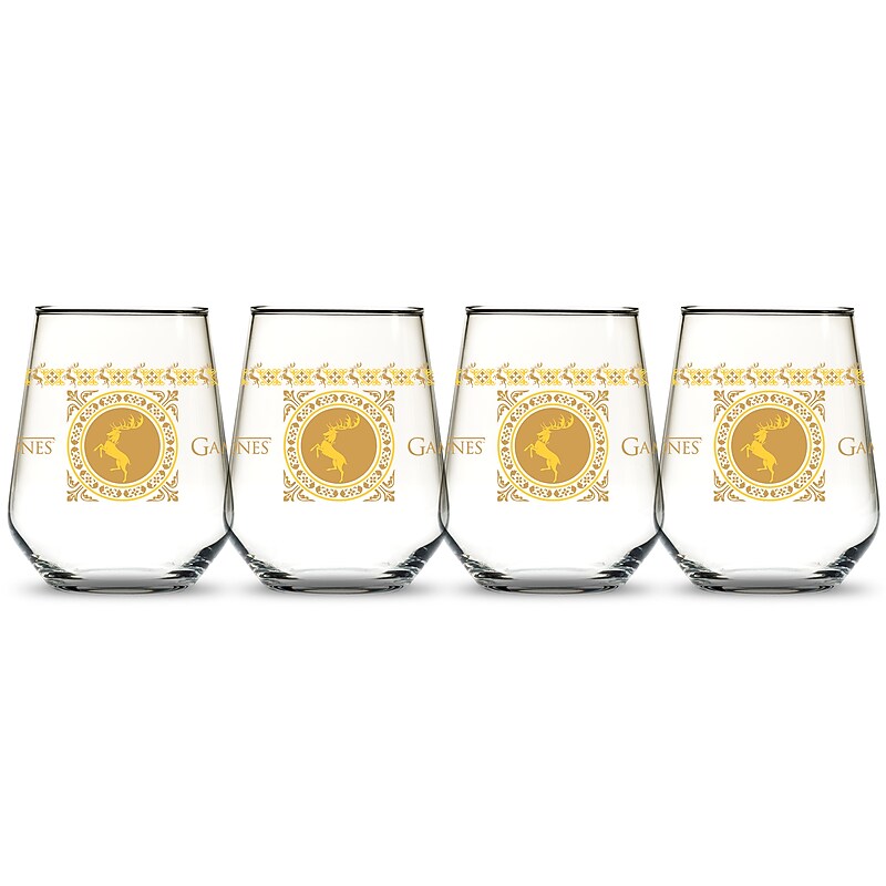 Game of Thrones Baratheon Stemless Wine Glass, 4 Pack (888568550928) image 1