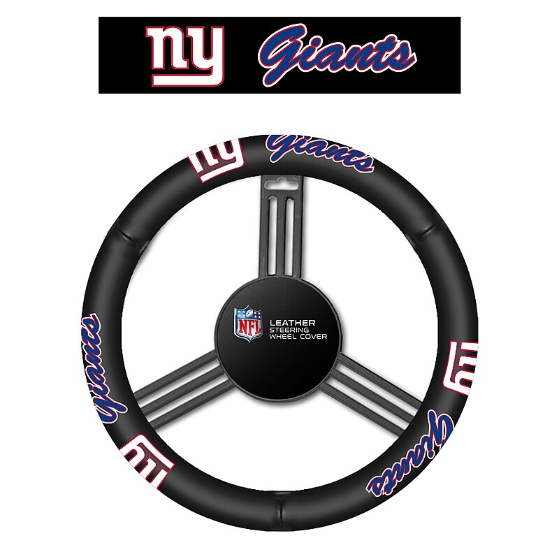 NFL New York Giants Leather Steering Wheel Cover (023245981750) image 1