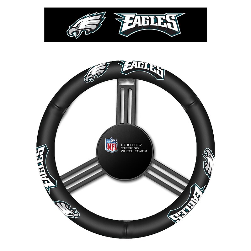 NFL Philadelphia Eagles Leather Steering Wheel Cover (023245981170) image 1
