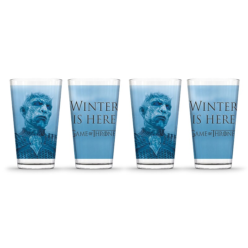Game of Thrones Winter is Here Pint Glass, 4 Pack (888568550805) image 1