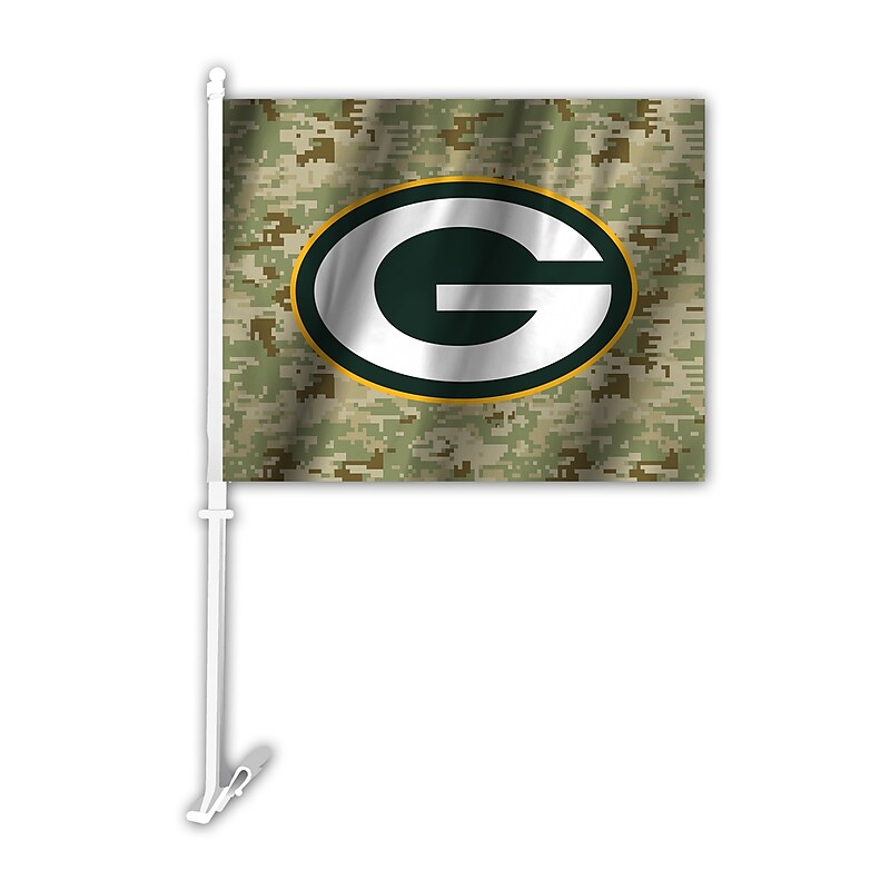 NFL Green Bay Packers Camo Car Flag (023245991162) image 1