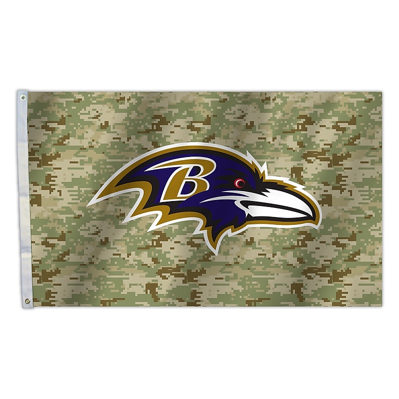 NFL Baltimore Ravens Camo 3X5 Flag (023245950312) image 1