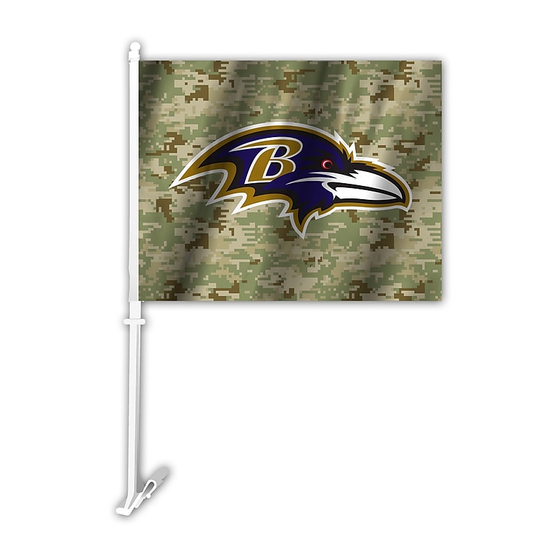 NFL Baltimore Ravens Camo Car Flag (023245991315) image 1
