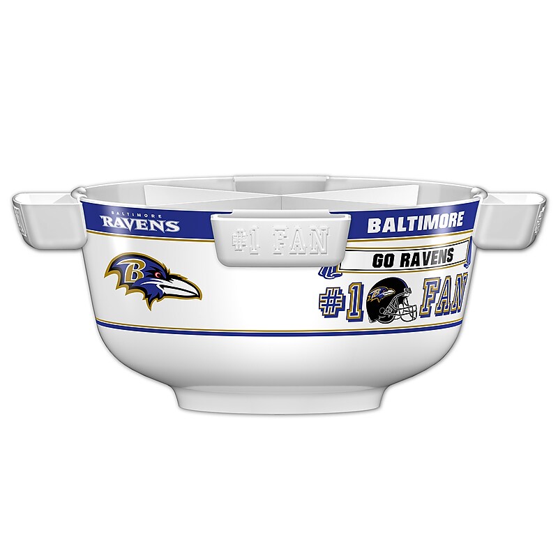 Fremont Die NFL Baltimore Ravens Party Bowl Set 14.5" Round (617258032532) image 1