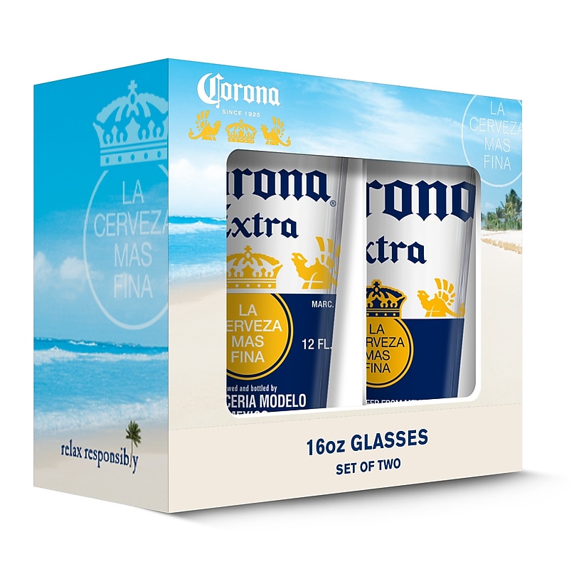 Corona Extra Caps Pub Glass, 2 Pack (190443000689) image 1