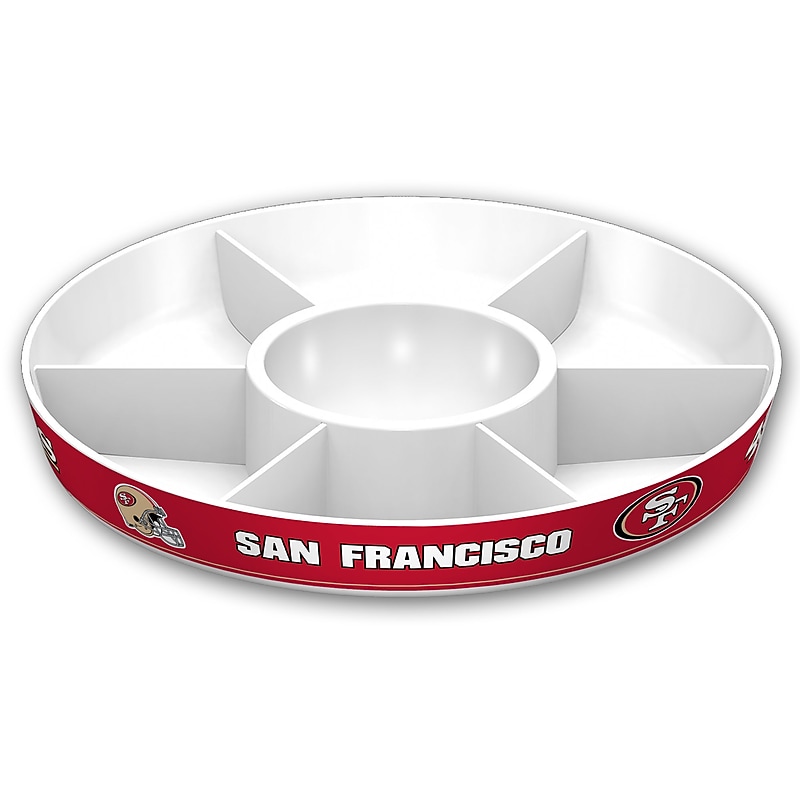 Fremont Die NFL San Francisco 49ers Party Platter 14.5" Round (023245971058) image 1