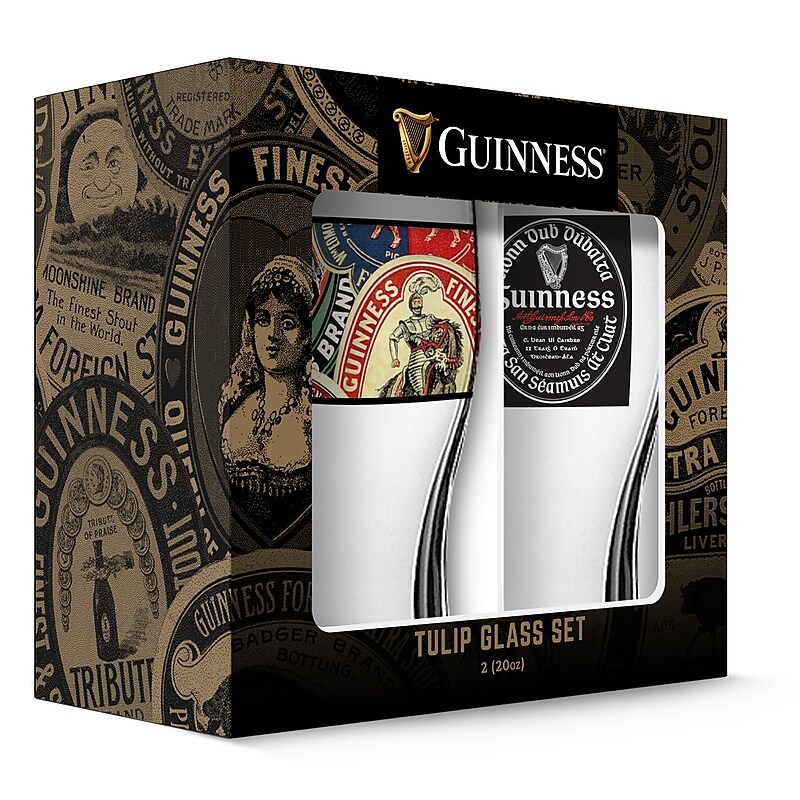 Guinness Boxed Tulip Glass Collage and World, 2 Pack (190443001907) image 1
