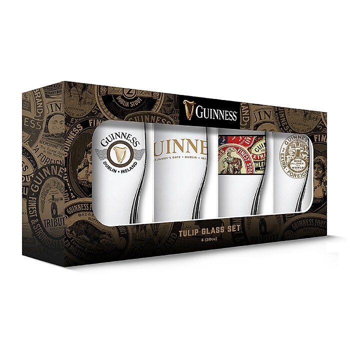 Guinness Boxed Tulip Glass, 4 Pack (190443001938) | Staples
