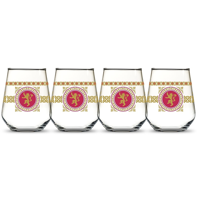 Game of Thrones Lannister Stemless Wine Glass, 4 Pack (888568550850) image 1