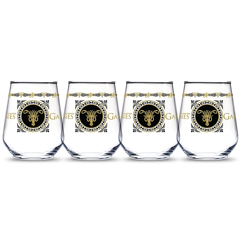 Game of Thrones Greyjoy Stemless Wine Glass, 4 Pack (888568550911) image 1