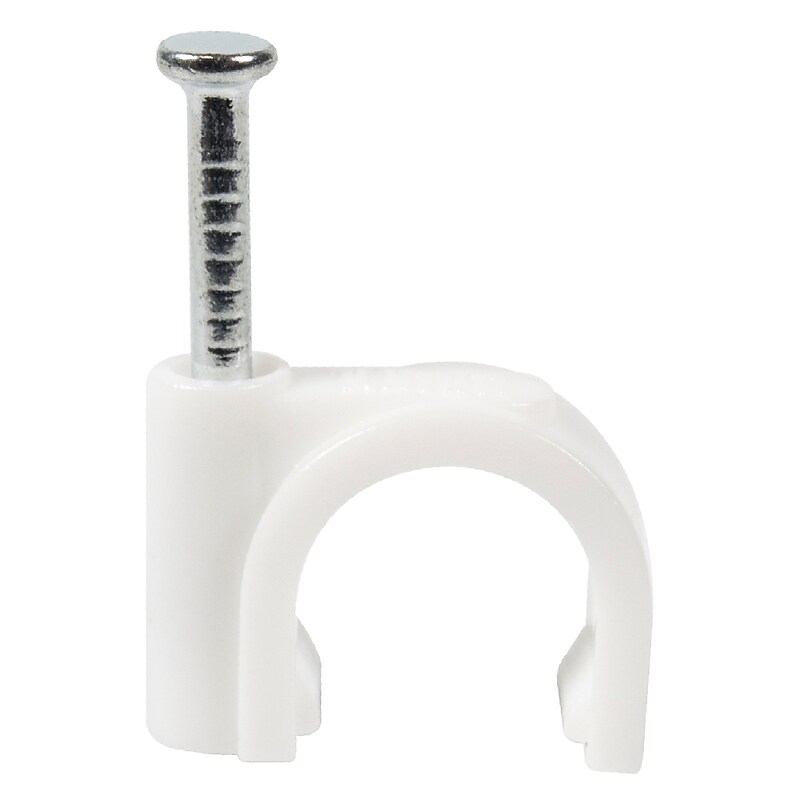 QualGear CC10-W-100-P 10mm Cable Clip 100/Pack image 1