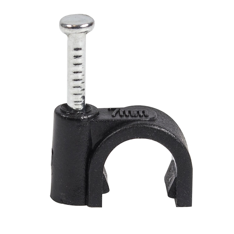 QualGear CC7-B-100-P 7mm Cable Clip 100/Pack image 1
