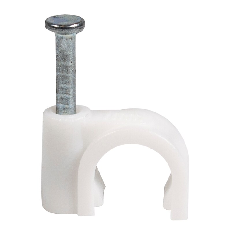 QualGear CC7-W-100-P 7mm Cable Clip 100/Pack image 1