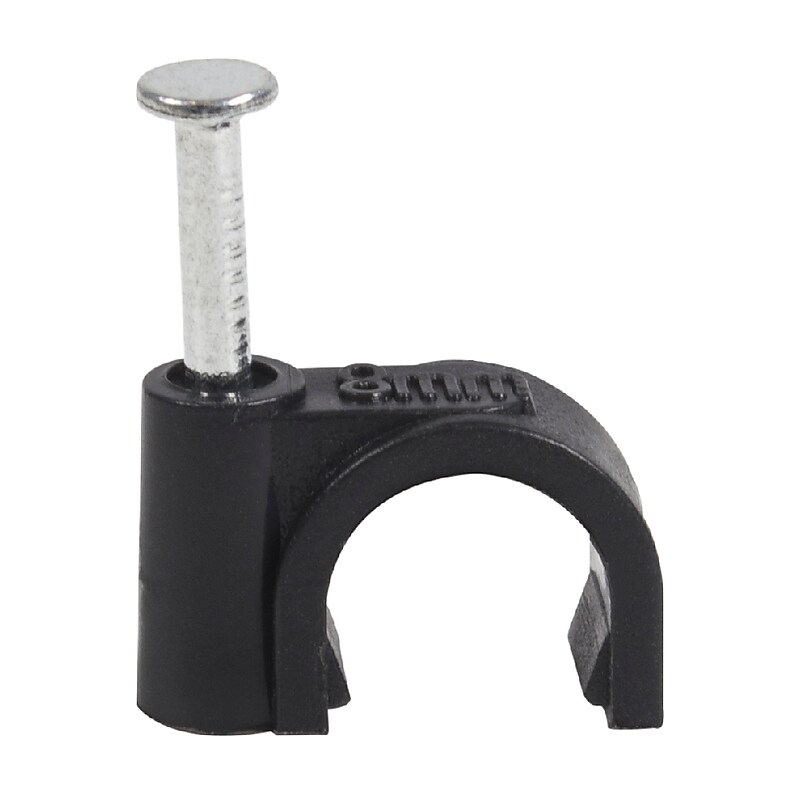 QualGear CC8-B-100-P 8mm Cable Clip 100/Pack image 1