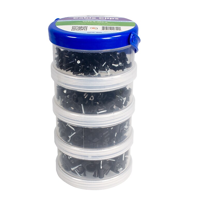 QualGear CCX2-B-400-C 4mm, 6mm, 8mm, 10mm Cable Clips 400/Pack image 1