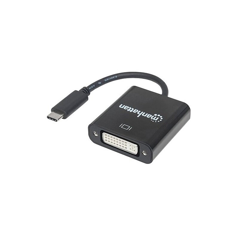 Manhattan® SuperSpeed+ 152051 USB-C 3.1 to DVI Converter, Black image 1