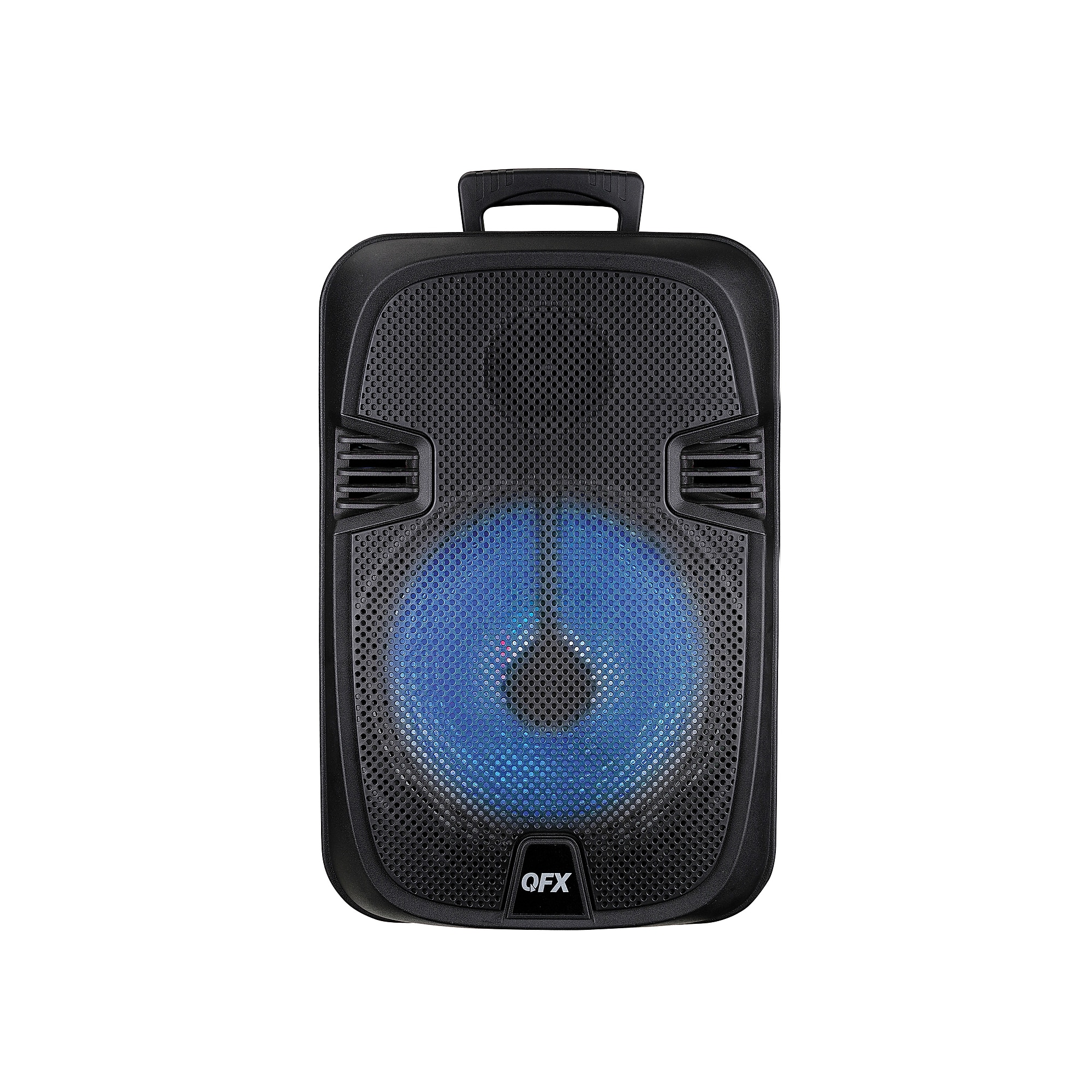 QFX 12-In. True Wireless Stereo Bluetooth Rechargeable Speaker with Wired Microphone & Stand, Black (PBX-1206SM) Sansujyuku sansujyuku.com