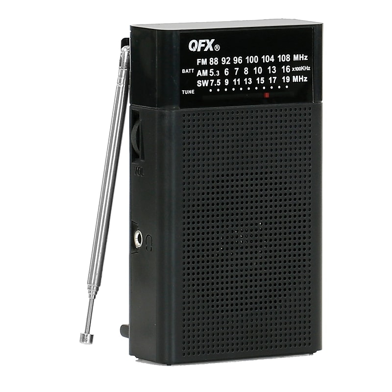 QFX AM/FM/Shortwave 3-Band Radio, Black (R-35) image 1