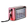 QFX Portable AM/FM/Shortwave Radio with Bluetooth, Flashlight & Solar Panel, Red (R-37)~#|#~sp217025055_sc7