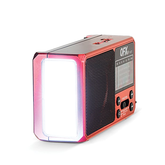 QFX Portable AM/FM/Shortwave Radio with Bluetooth, Flashlight