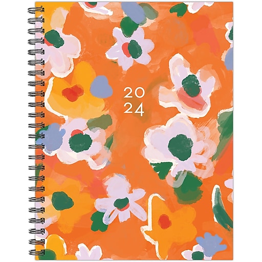 2024 Willow Creek Press Poppies 6.5" x 8.5" Spiral Softcover Weekly