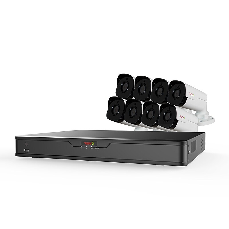 REVO America Ultra HD Audio Capable 16 Channel 3TB NVR Surveillance System with 8 Cameras (RU162B8GA-3T) image 1