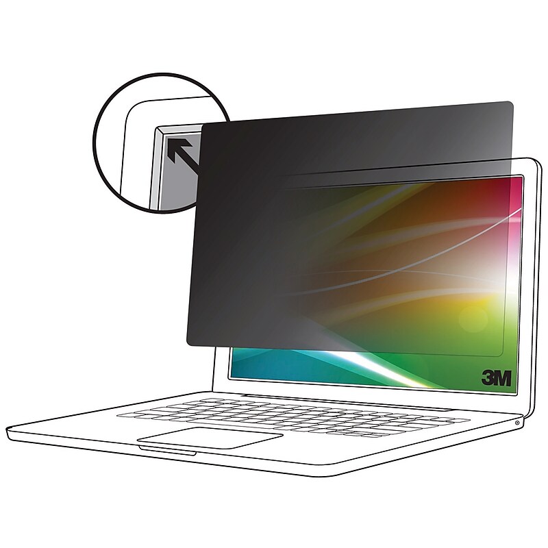 3M Anti-Glare Bright Screen Privacy Filter for 17" Laptop, 16:10 Aspect Ratio (BP170W1B) image 1